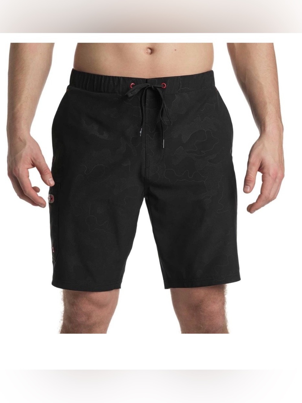 Men's Black Camo Board Shorts Swim Trunks Sz S